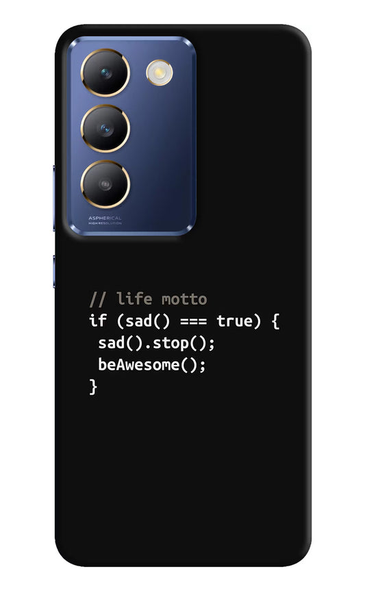 Life Motto Code Vivo Y200E 5G/T3 5G Hard Case Back Cover by Casekaro