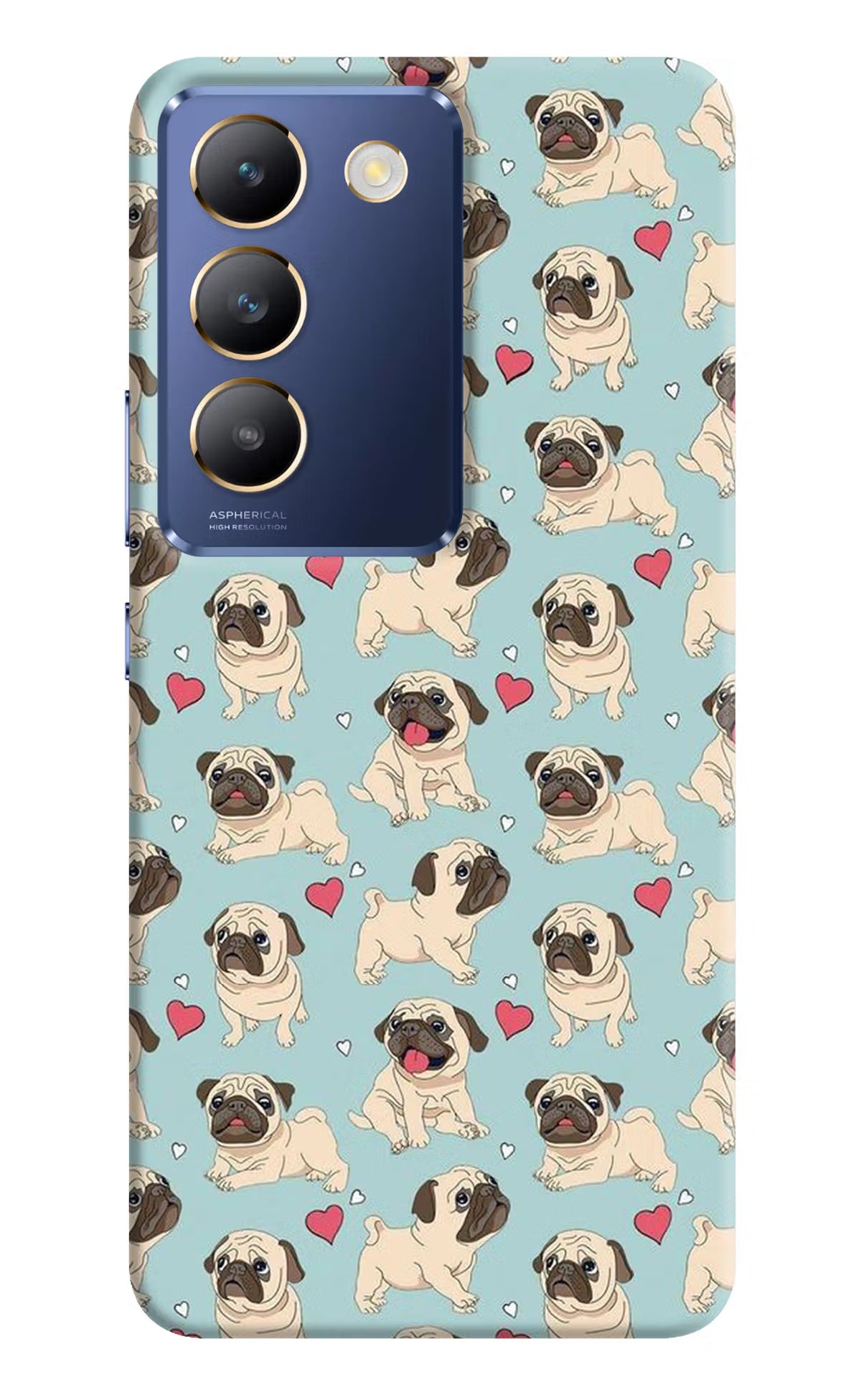 Pug Dog Vivo Y200E 5G/T3 5G Hard Case Back Cover by Casekaro