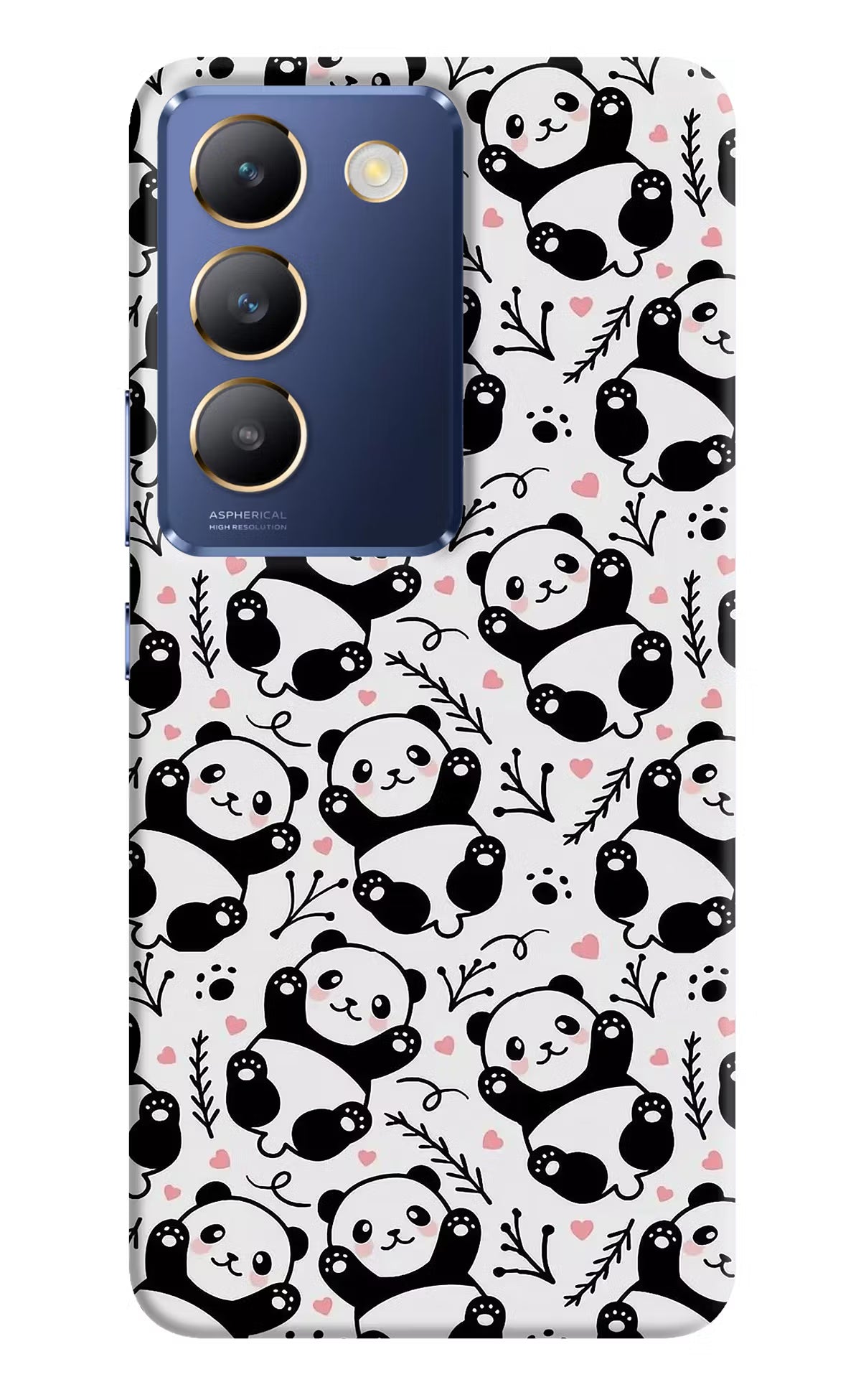 Cute Panda Vivo Y200E 5G/T3 5G Hard Case Back Cover by Casekaro