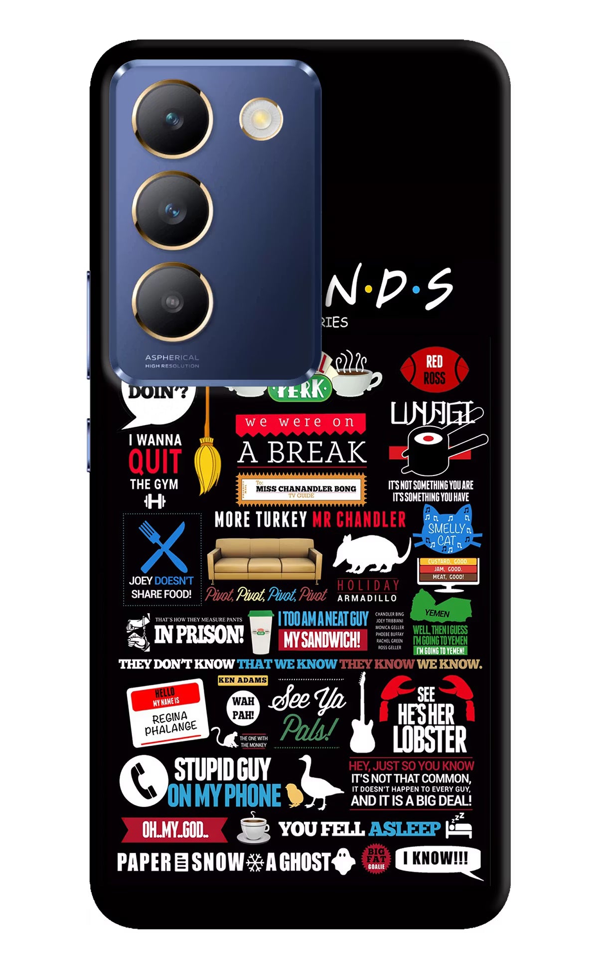 FRIENDS Vivo Y200E 5G/T3 5G Hard Case Back Cover by Casekaro
