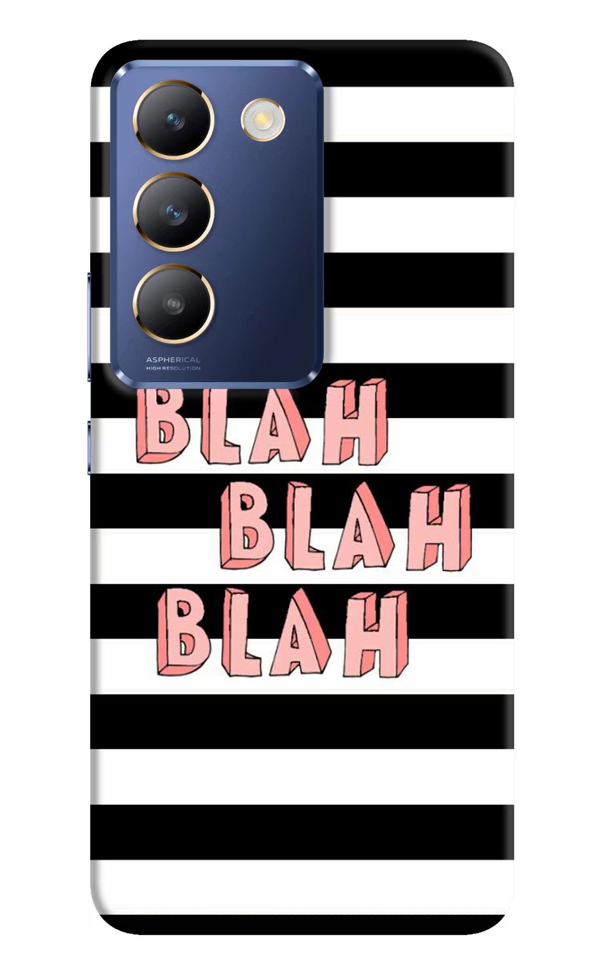 Blah Blah Blah Vivo Y200E 5G/T3 5G Hard Case Back Cover by Casekaro