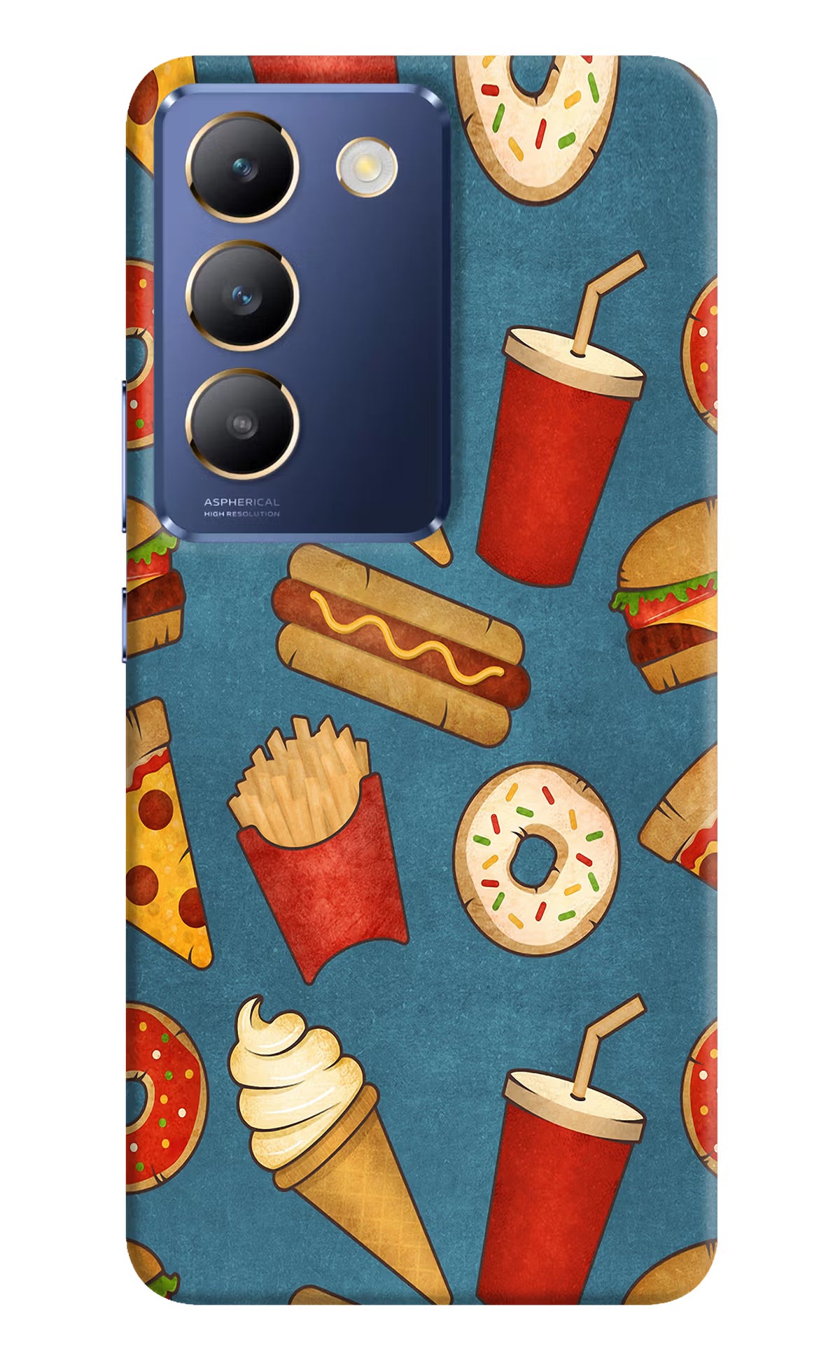Foodie Vivo Y200E 5G/T3 5G Hard Case Back Cover by Casekaro