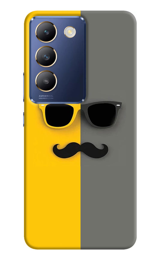 Sunglasses with Mustache Vivo Y200E 5G/T3 5G Hard Case Back Cover by Casekaro