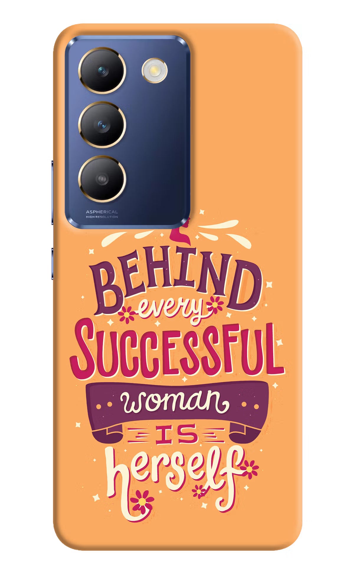 Behind Every Successful Woman There Is Herself Vivo Y200E 5G/T3 5G Hard Case Back Cover by Casekaro