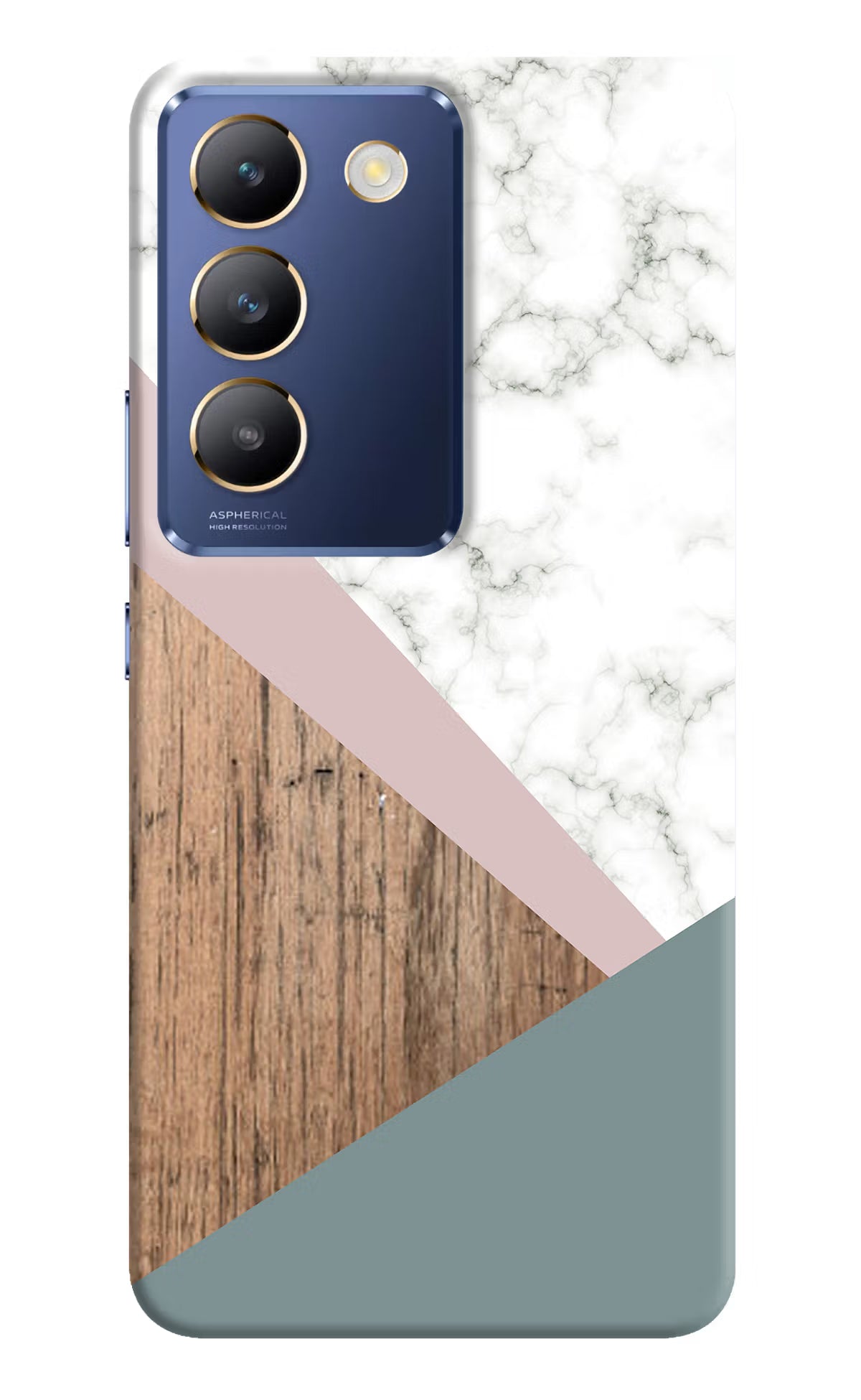 Marble wood Abstract Vivo Y200E 5G/T3 5G Hard Case Back Cover by Casekaro