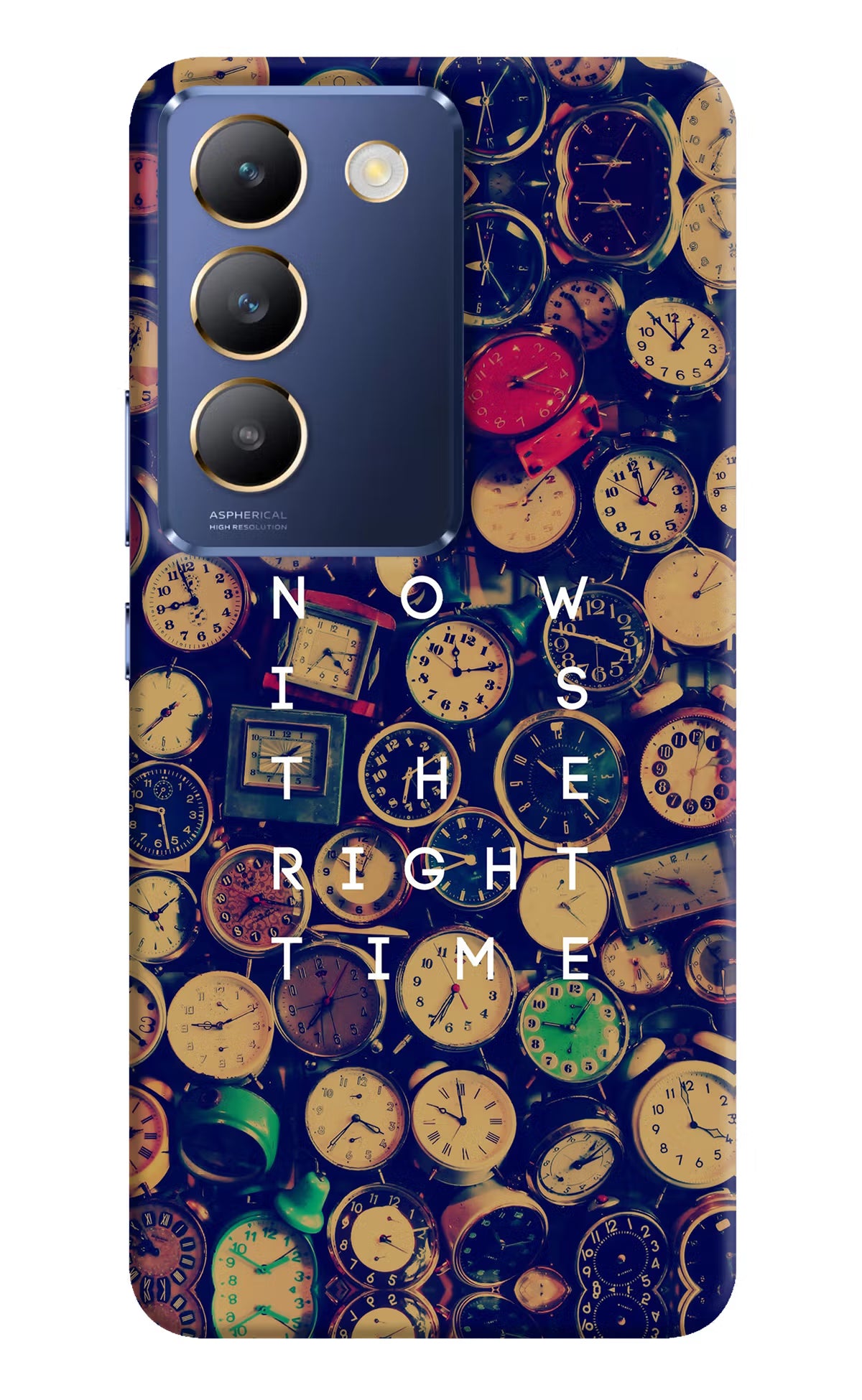 Now is the Right Time Quote Vivo Y200E 5G/T3 5G Hard Case Back Cover by Casekaro