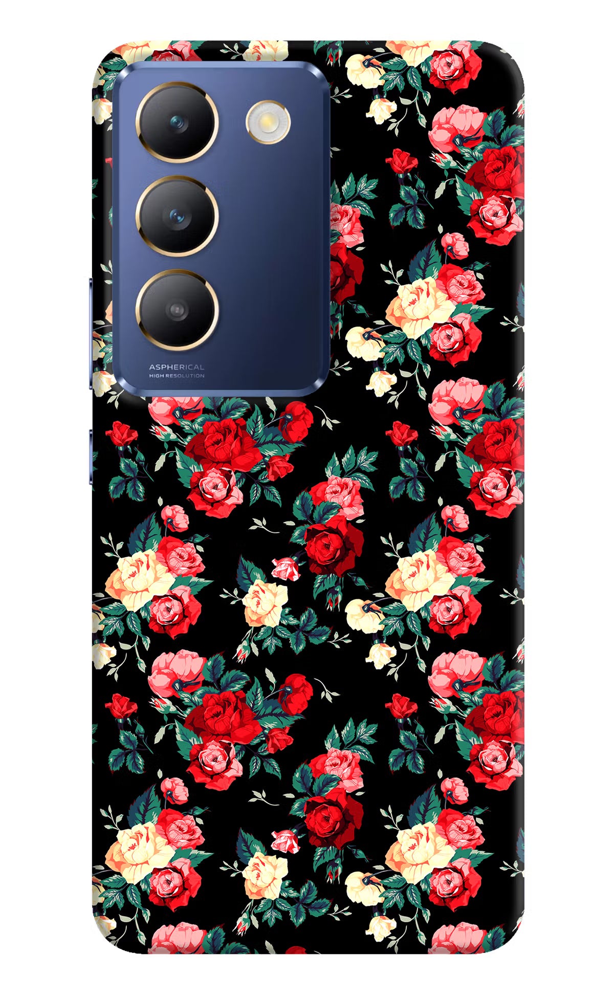 Rose Pattern Vivo Y200E 5G/T3 5G Hard Case Back Cover by Casekaro