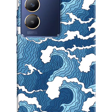 Blue Waves Vivo Y200E 5G/T3 5G Hard Case Back Cover by Casekaro