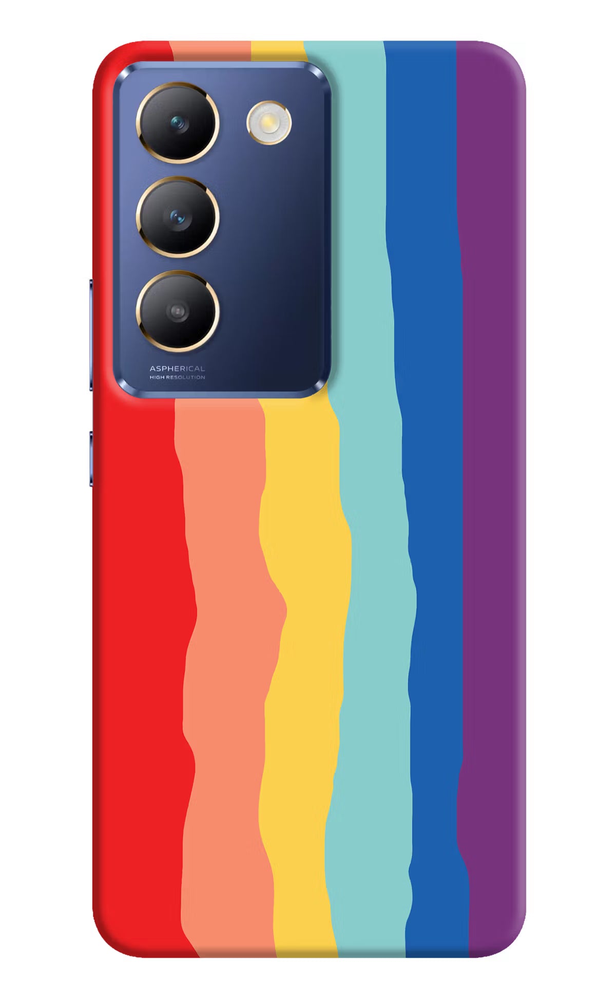 Rainbow Vivo Y200E 5G/T3 5G Hard Case Back Cover by Casekaro
