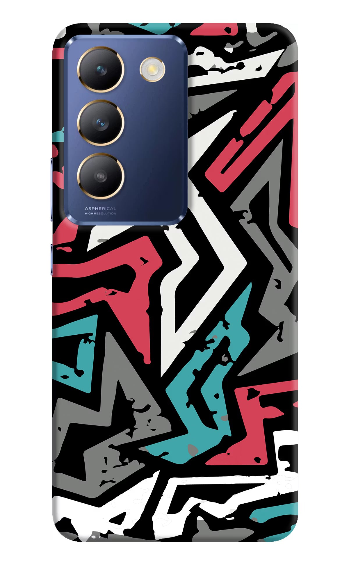 Geometric Graffiti Vivo Y200E 5G/T3 5G Hard Case Back Cover by Casekaro