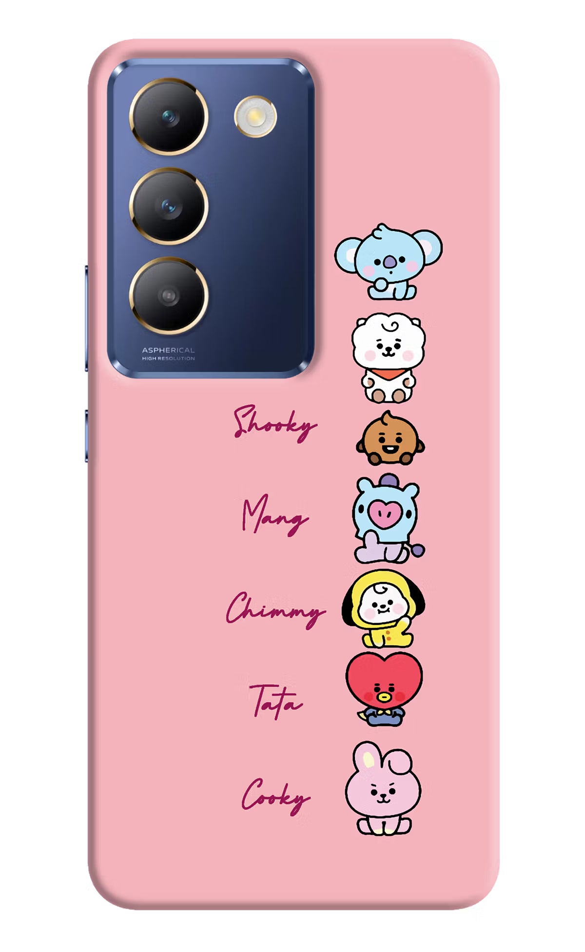 BTS names Vivo Y200E 5G/T3 5G Hard Case Back Cover by Casekaro