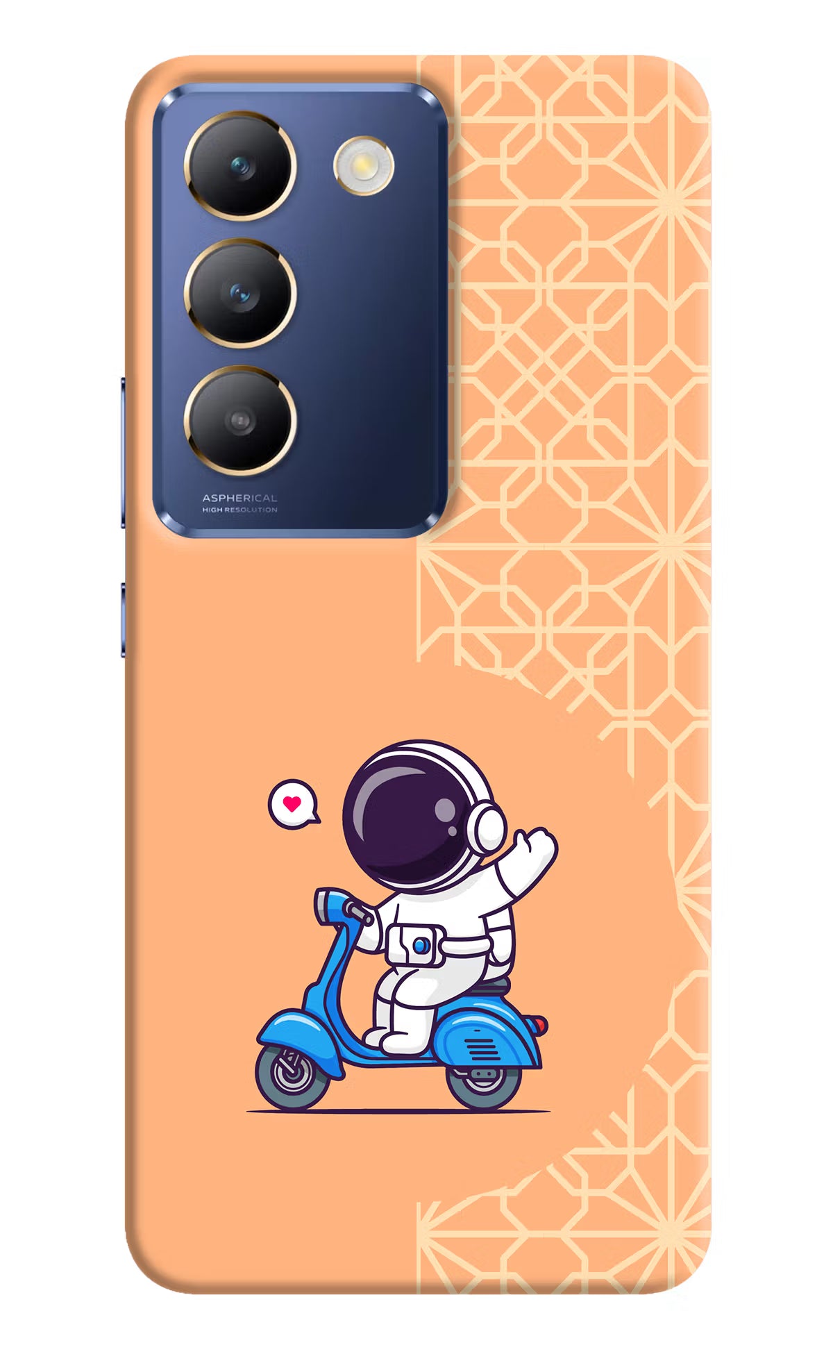 Cute Astronaut Riding Vivo Y200E 5G/T3 5G Hard Case Back Cover by Casekaro