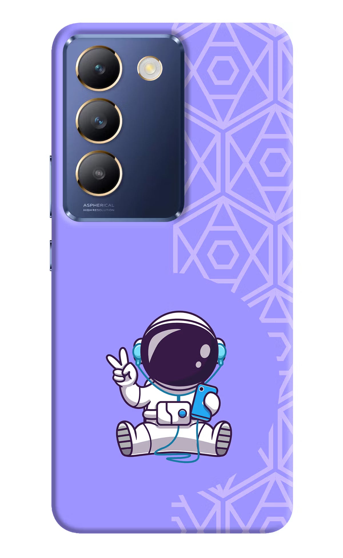 Cute Astronaut Chilling Vivo Y200E 5G/T3 5G Hard Case Back Cover by Casekaro