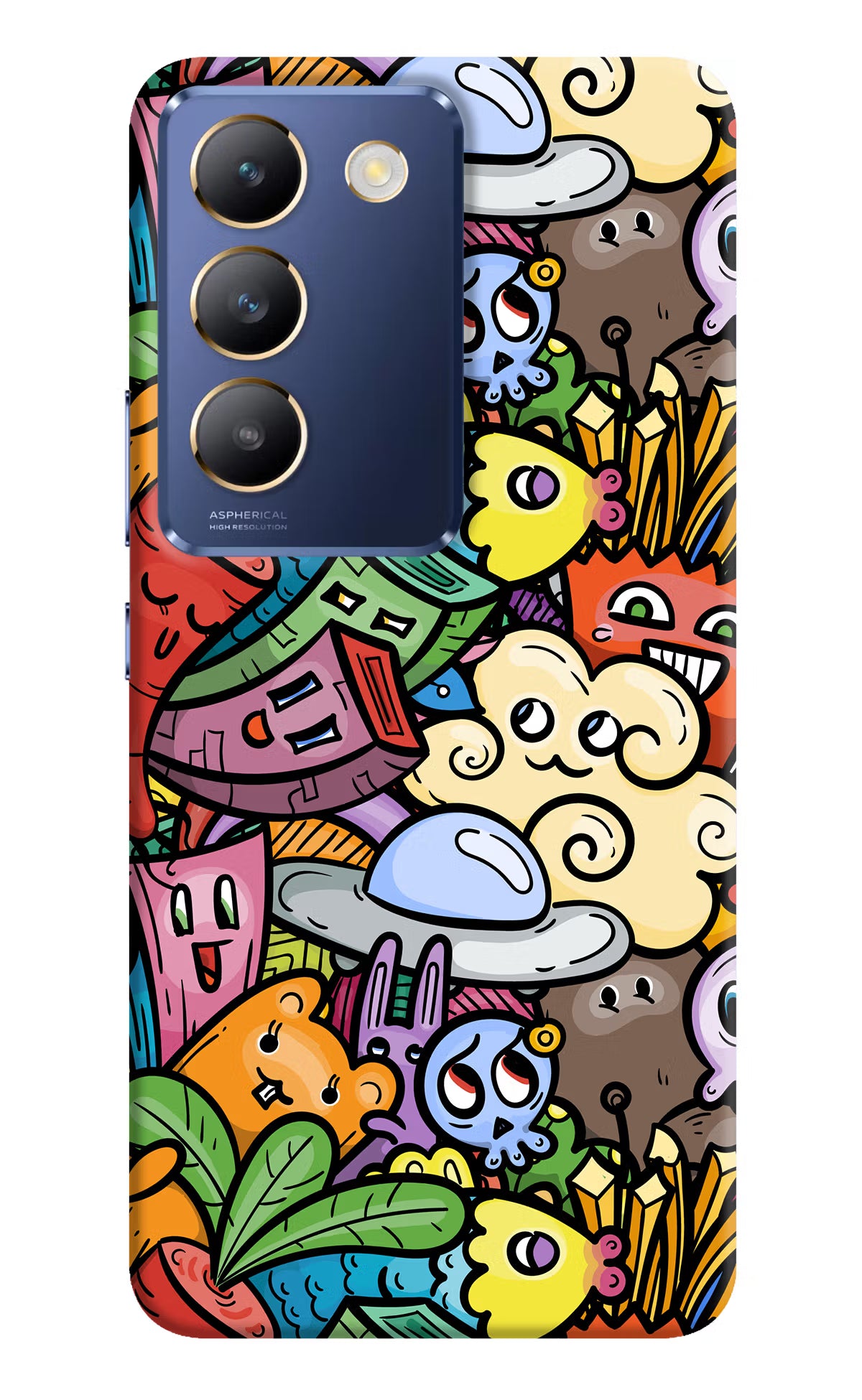 Veggie Doodle Vivo Y200E 5G/T3 5G Hard Case Back Cover by Casekaro