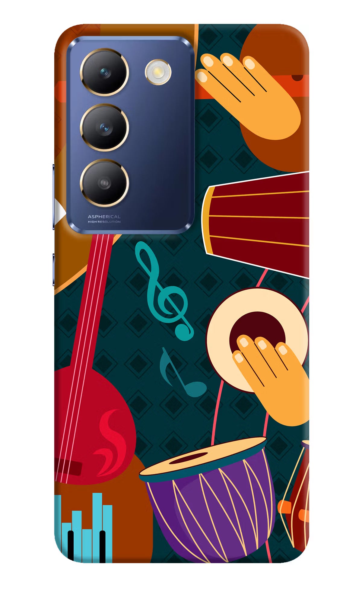 Music Instrument Vivo Y200E 5G/T3 5G Hard Case Back Cover by Casekaro