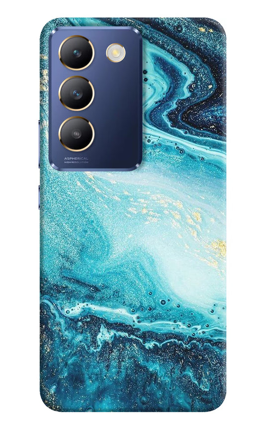 Blue Glitter Marble Vivo Y200E 5G/T3 5G Hard Case Back Cover by Casekaro