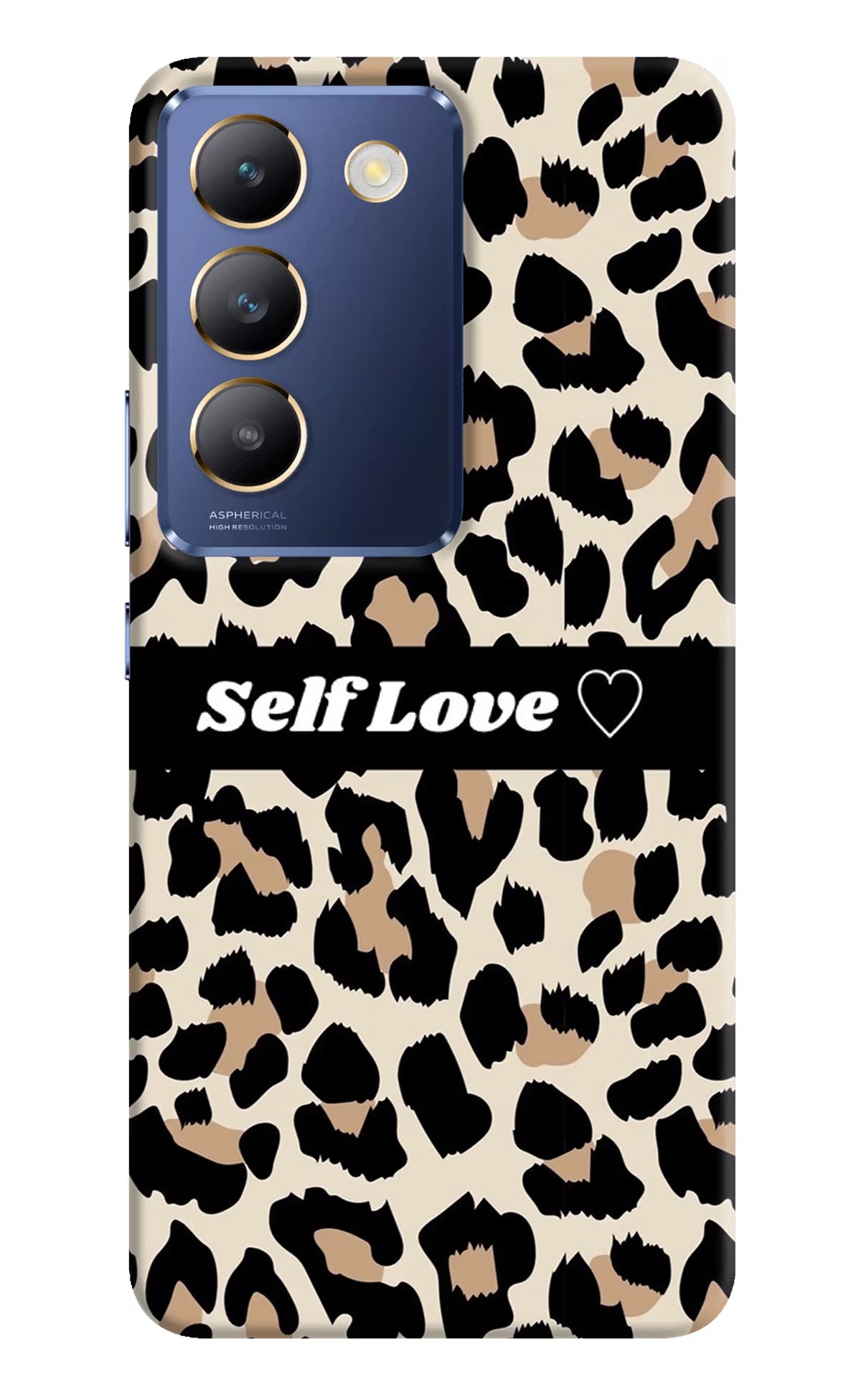 Leopard Print Self Love Vivo Y200E 5G/T3 5G Hard Case Back Cover by Casekaro