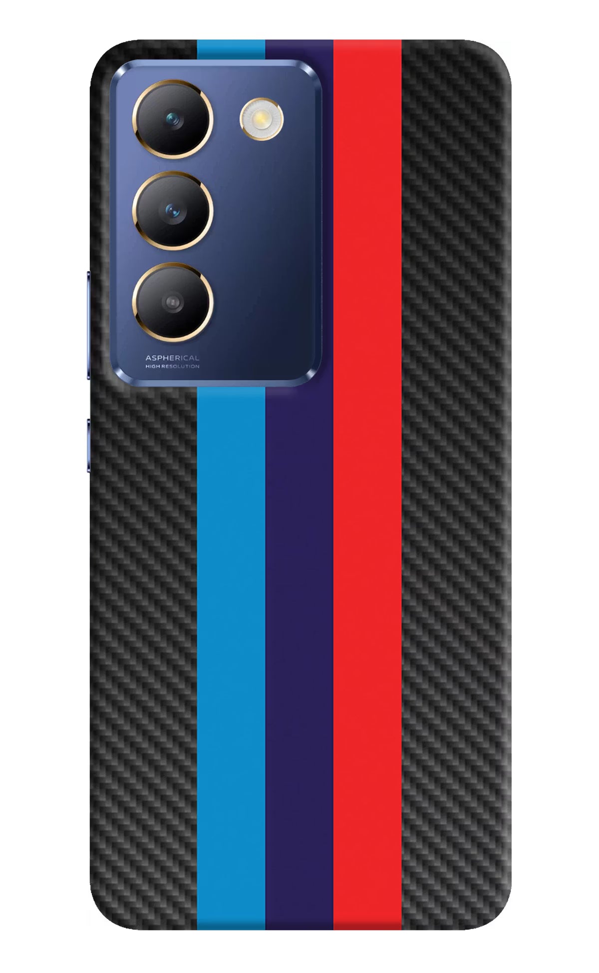 BMW Stripes Pattern Vivo Y200E 5G/T3 5G Hard Case Back Cover by Casekaro