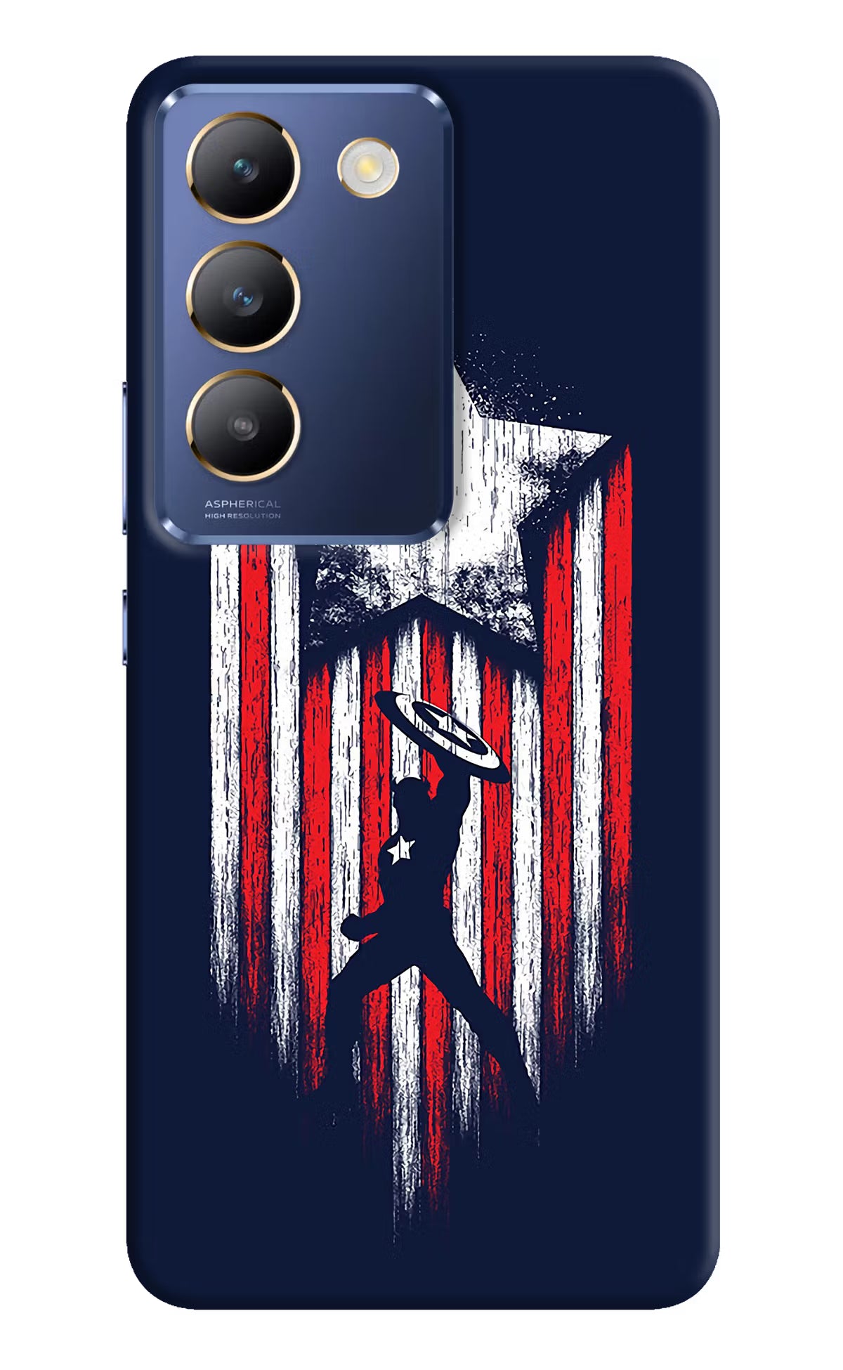 Captain America Marvel Art Vivo Y200E 5G/T3 5G Hard Case Back Cover by Casekaro