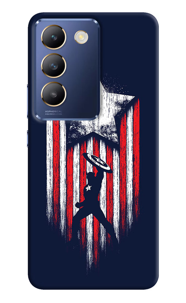 Captain America Marvel Art Vivo Y200E 5G/T3 5G Hard Case Back Cover by Casekaro