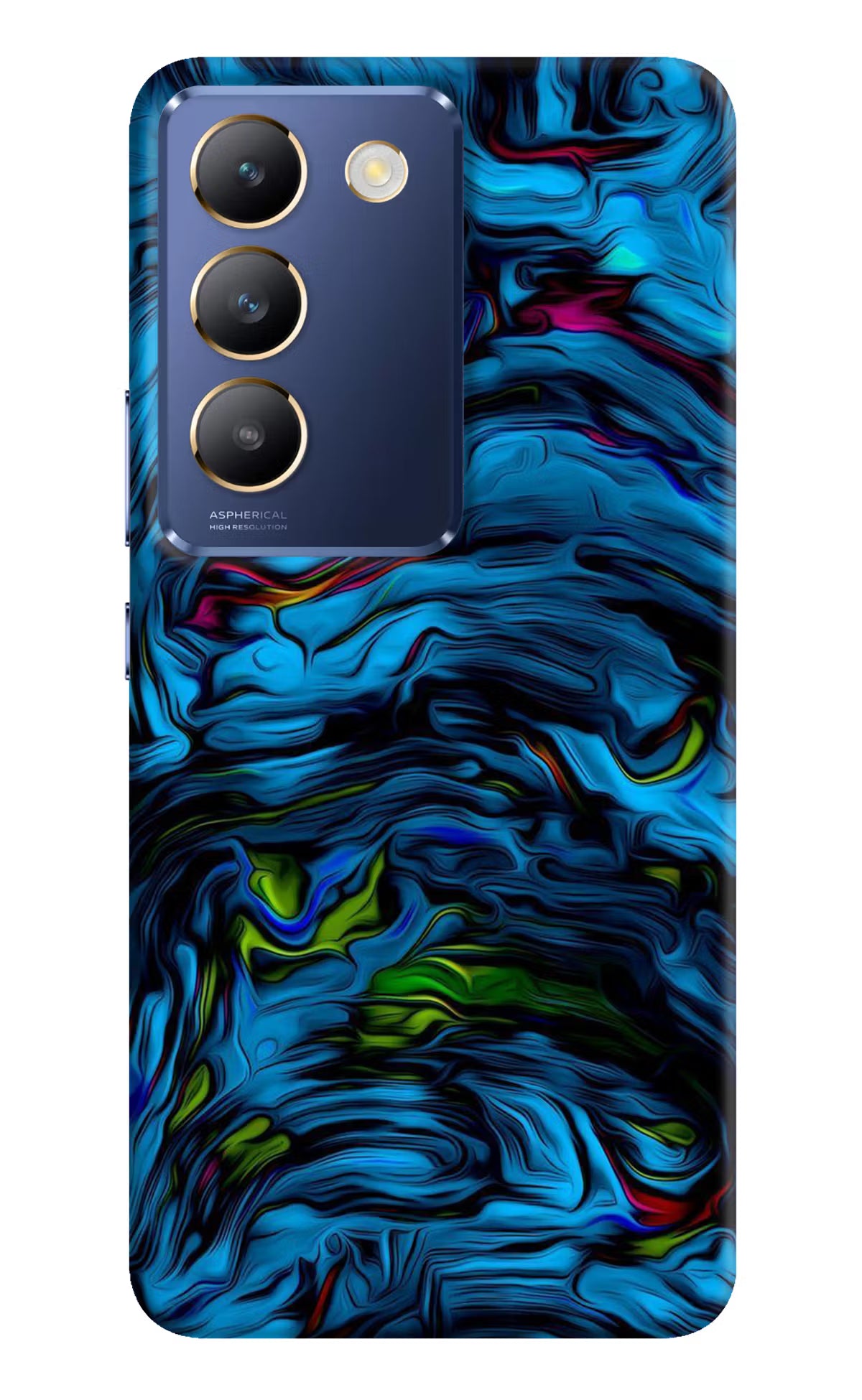 Dark Blue Abstract Vivo Y200E 5G/T3 5G Hard Case Back Cover by Casekaro