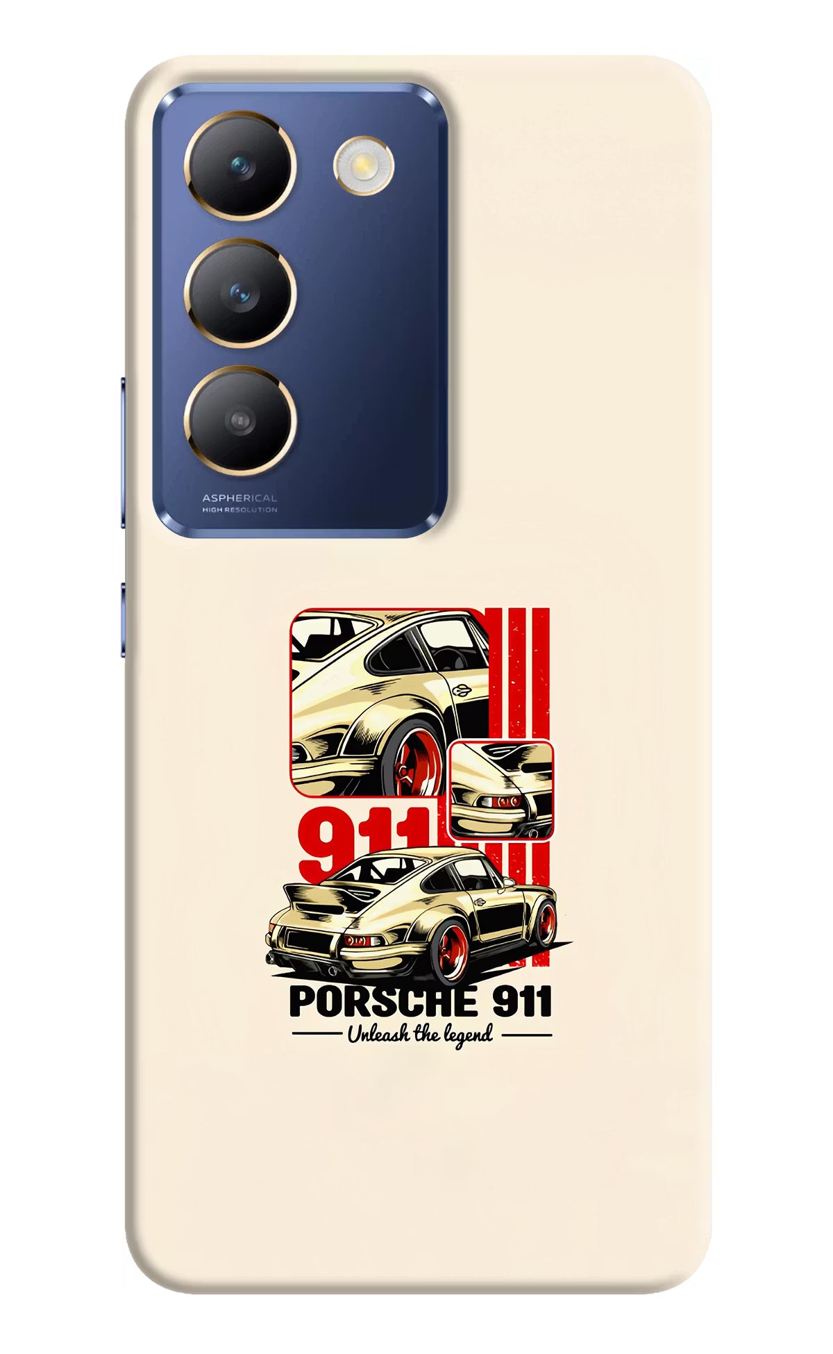 Classic Porsche 911 Vivo Y200E 5G/T3 5G Hard Case Back Cover by Casekaro