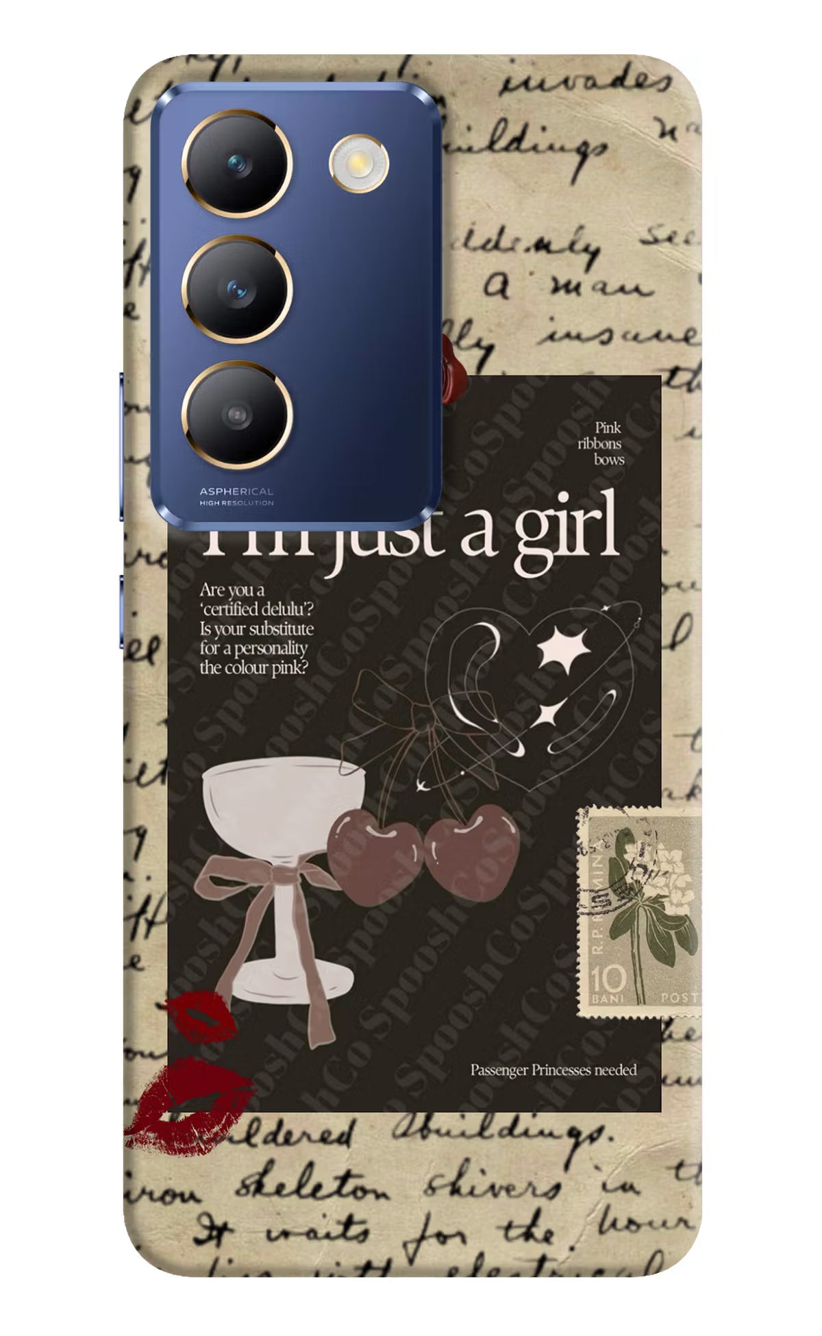 I am just a girl Vivo Y200E 5G/T3 5G Hard Case Back Cover by Casekaro