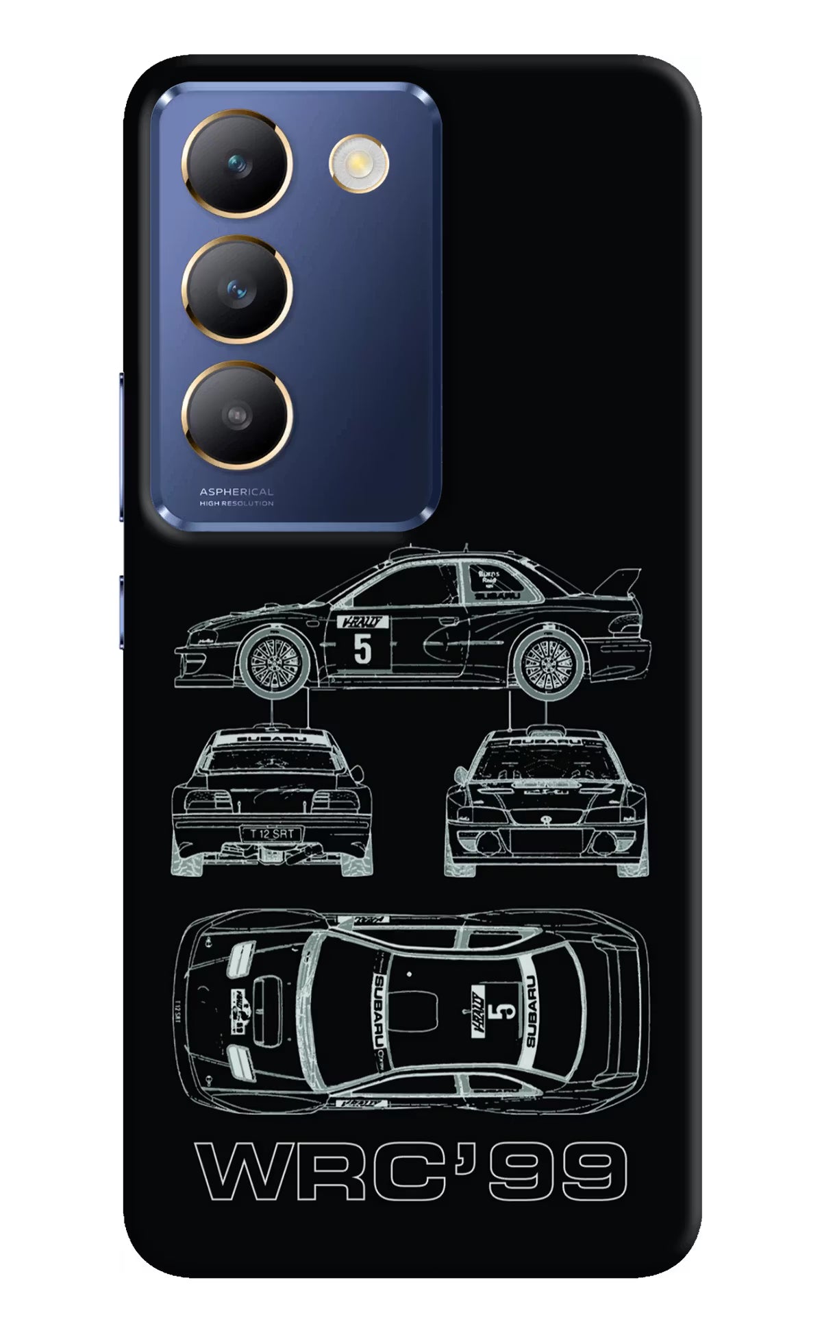 WRC'99 Vivo Y200E 5G/T3 5G Hard Case Back Cover by Casekaro