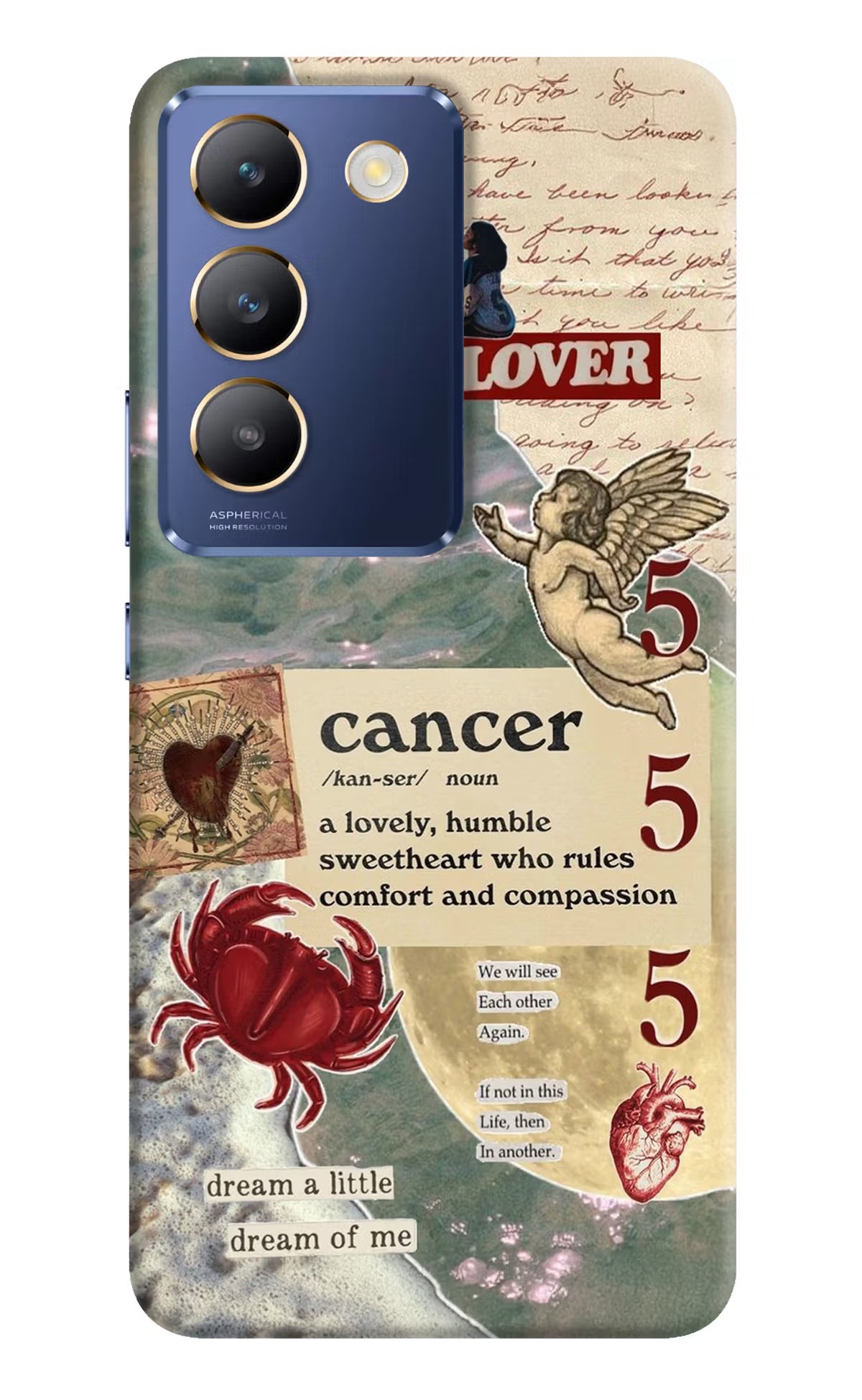 Cancer Zodiac Vivo Y200E 5G/T3 5G Hard Case Back Cover by Casekaro