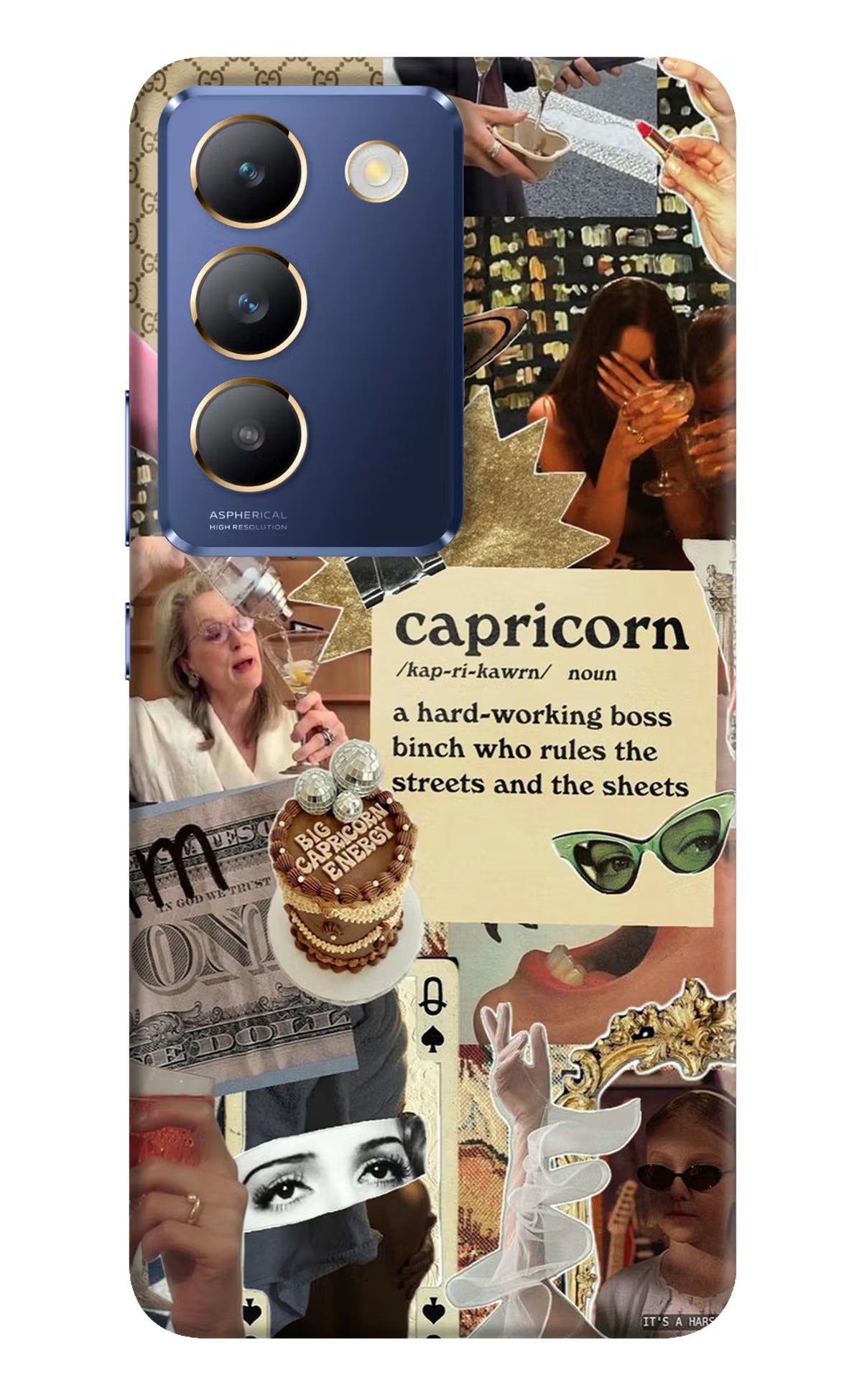 Capricorn Zodiac Vivo Y200E 5G/T3 5G Hard Case Back Cover by Casekaro