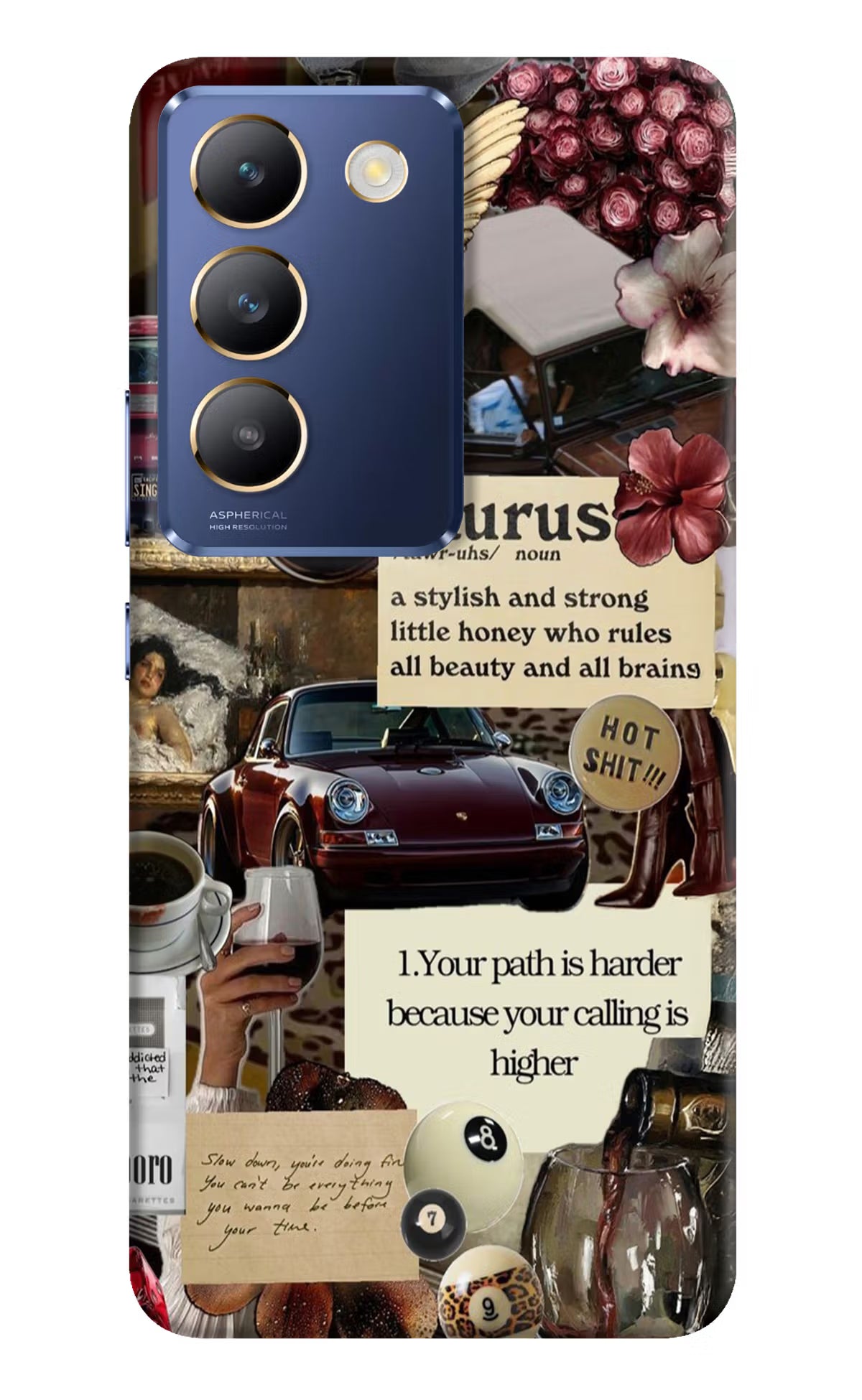 Taurus Zodiac Vivo Y200E 5G/T3 5G Hard Case Back Cover by Casekaro