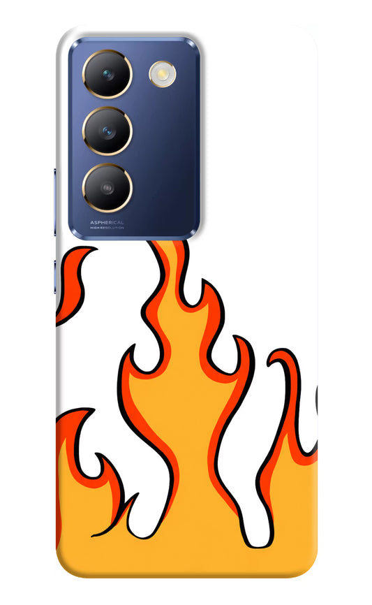 Fired Up – White Vivo Y200E 5G/T3 5G Hard Case Back Cover by Casekaro