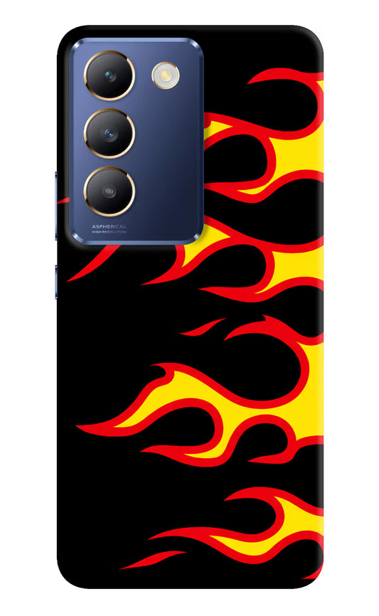 Side Sweep Flames Vivo Y200E 5G/T3 5G Hard Case Back Cover by Casekaro