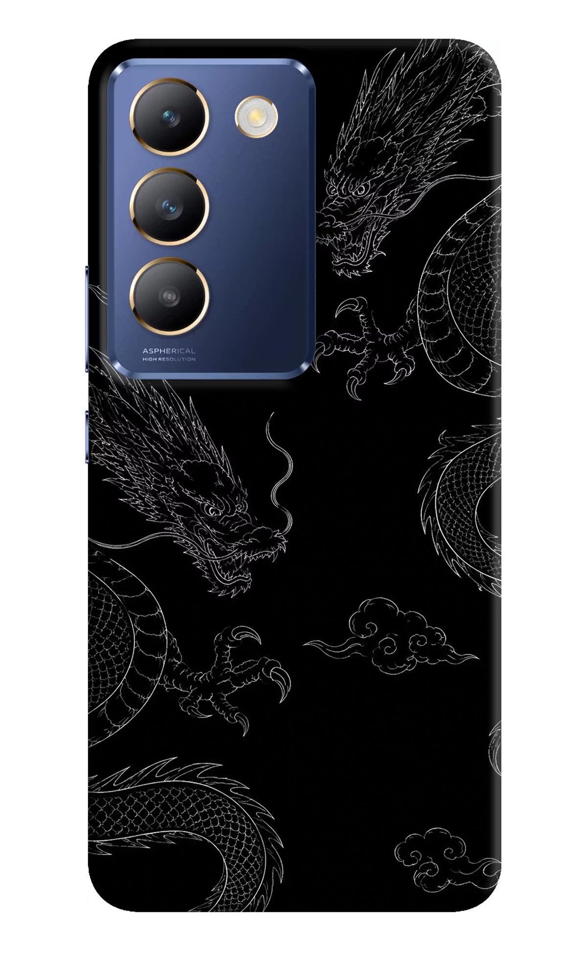Twin Dragons Vivo Y200E 5G/T3 5G Hard Case Back Cover by Casekaro