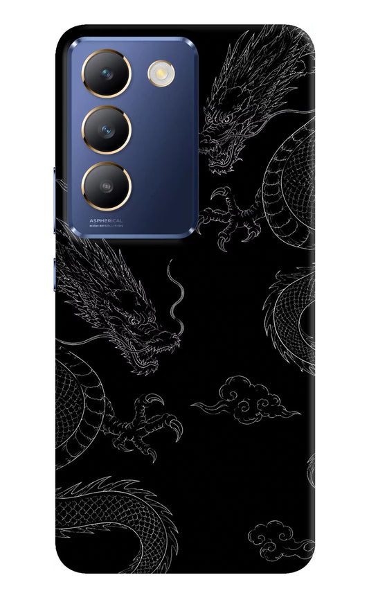 Twin Dragons Vivo Y200E 5G/T3 5G Hard Case Back Cover by Casekaro