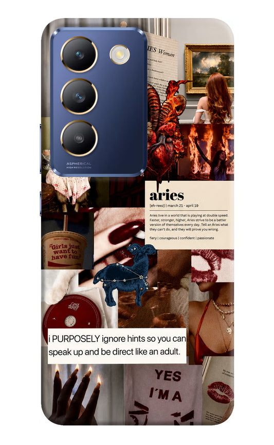 Zodiac Aries Vivo Y200E 5G/T3 5G Hard Case Back Cover by Casekaro