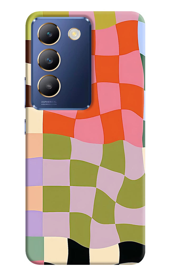 Wavy Grid Vivo Y200E 5G/T3 5G Hard Case Back Cover by Casekaro