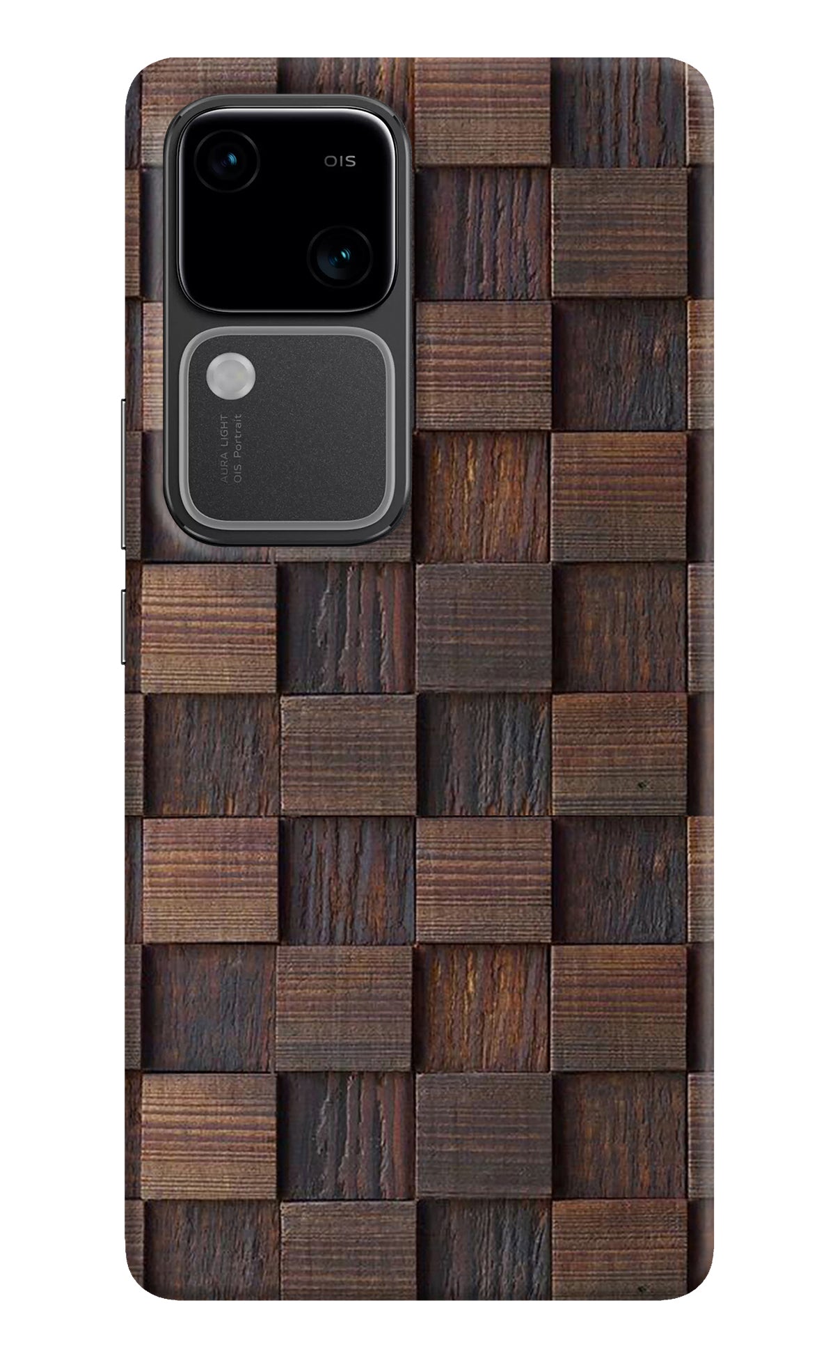 Wooden Cube Design Vivo V30 5G Back Cover