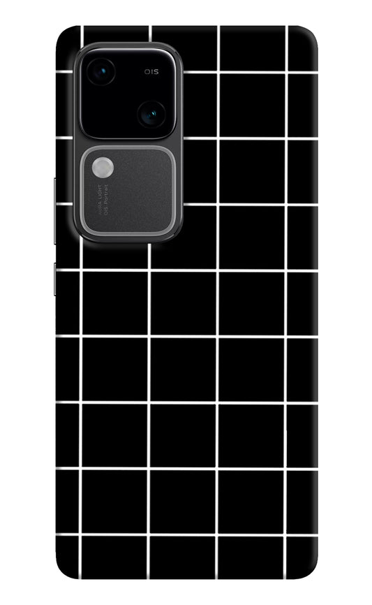 White Grid Vivo V30 5G Back Cover