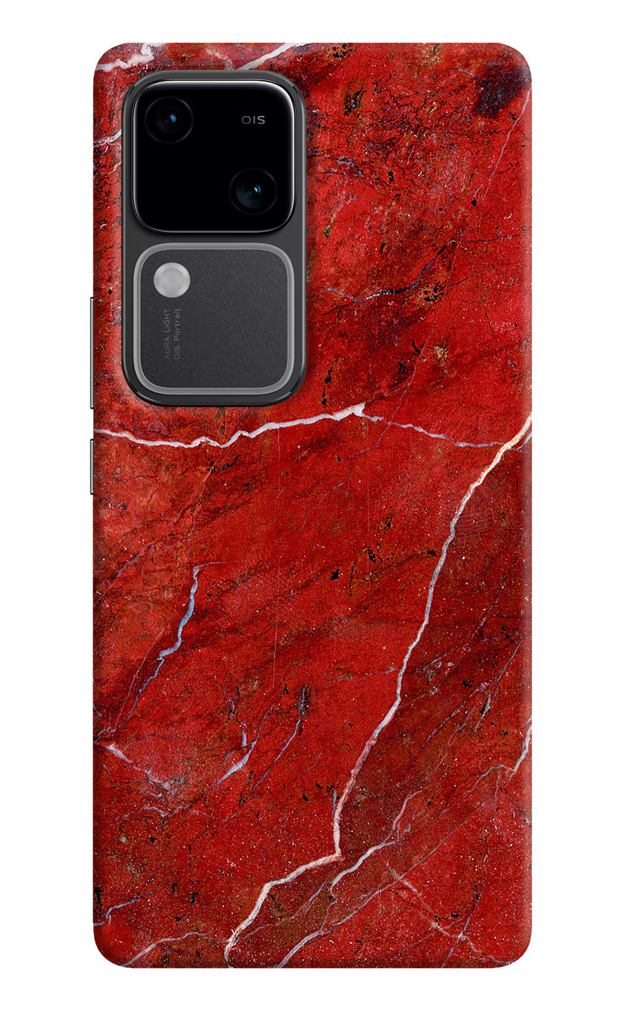 Red Marble Design Vivo V30 5G Back Cover, Hard case