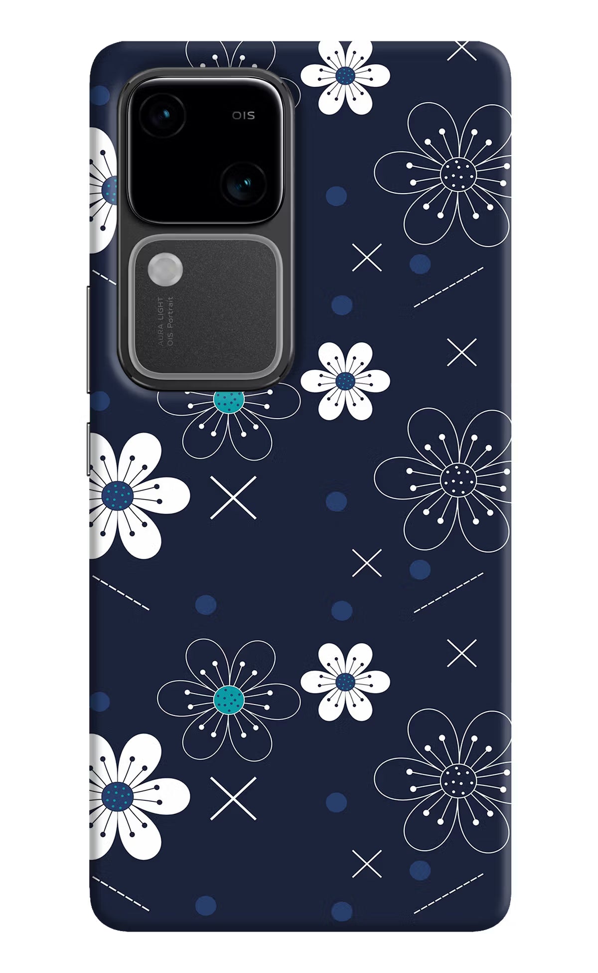 Flowers Vivo V30 5G Hard Case Back Cover by Casekaro