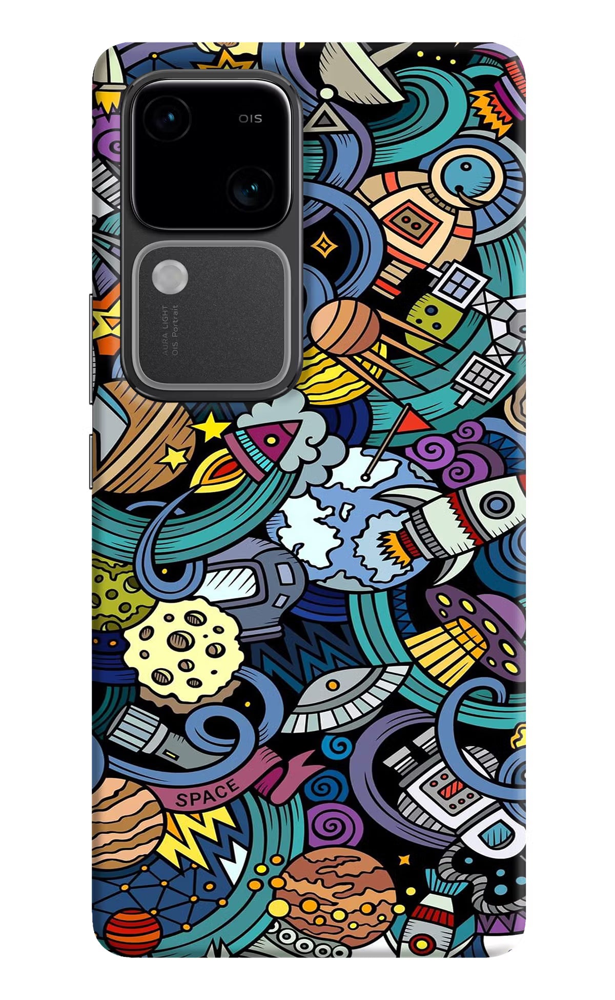 Space Abstract Vivo V30 5G Hard Case Back Cover by Casekaro