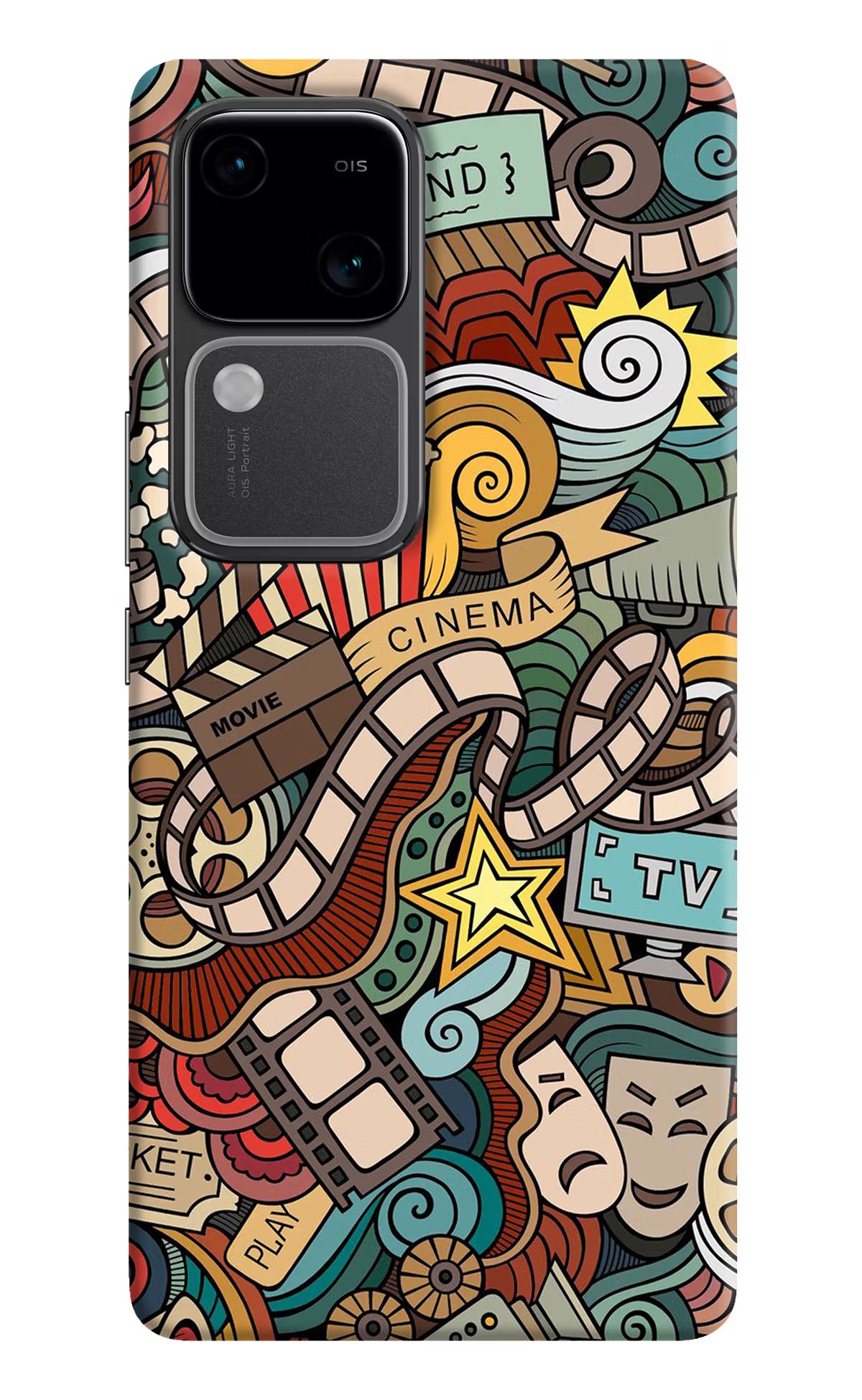 Cinema Abstract Vivo V30 5G Hard Case Back Cover by Casekaro
