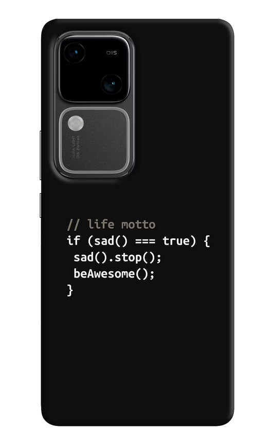 Life Motto Code Vivo V30 5G Hard Case Back Cover by Casekaro