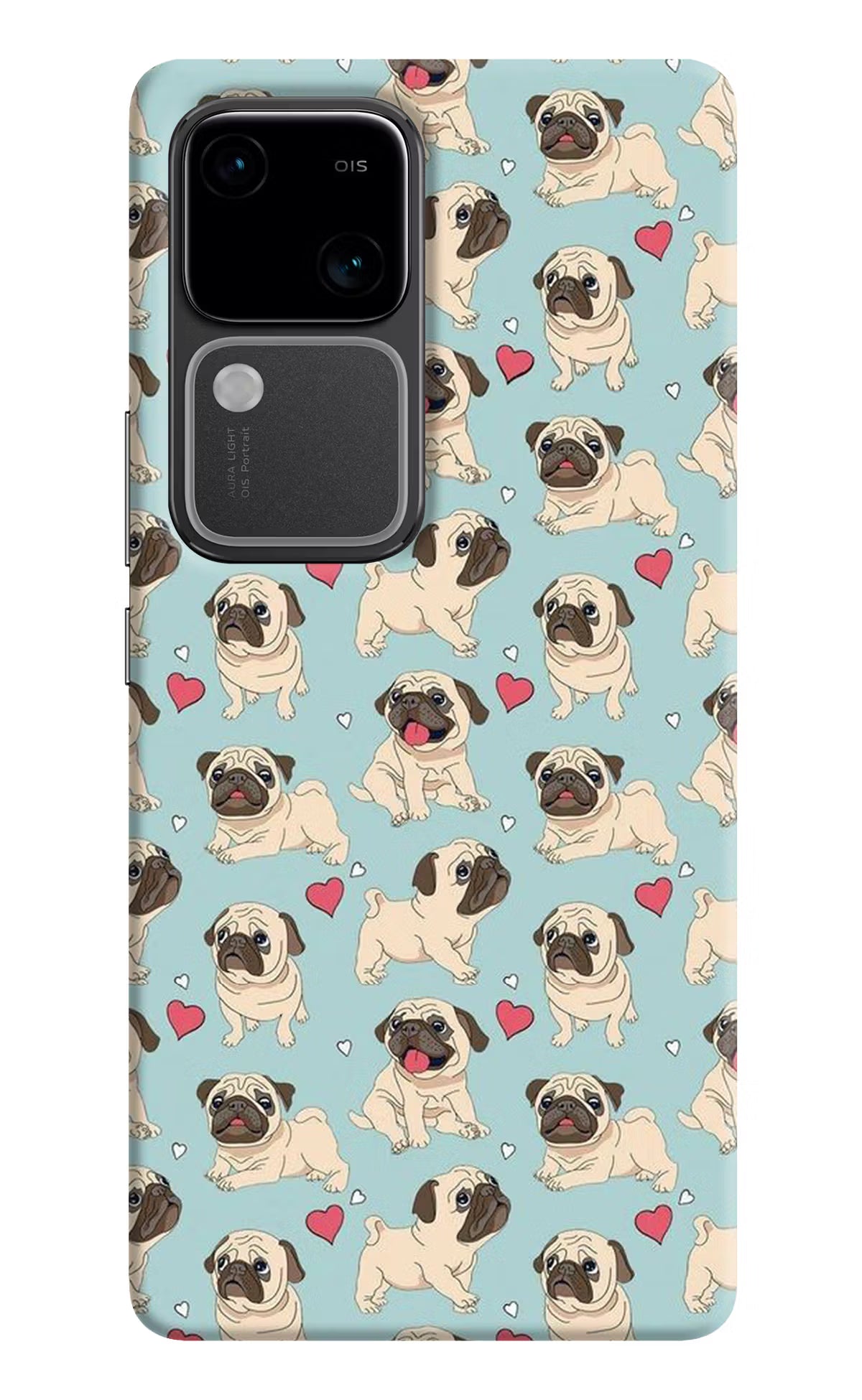 Pug Dog Vivo V30 5G Hard Case Back Cover by Casekaro