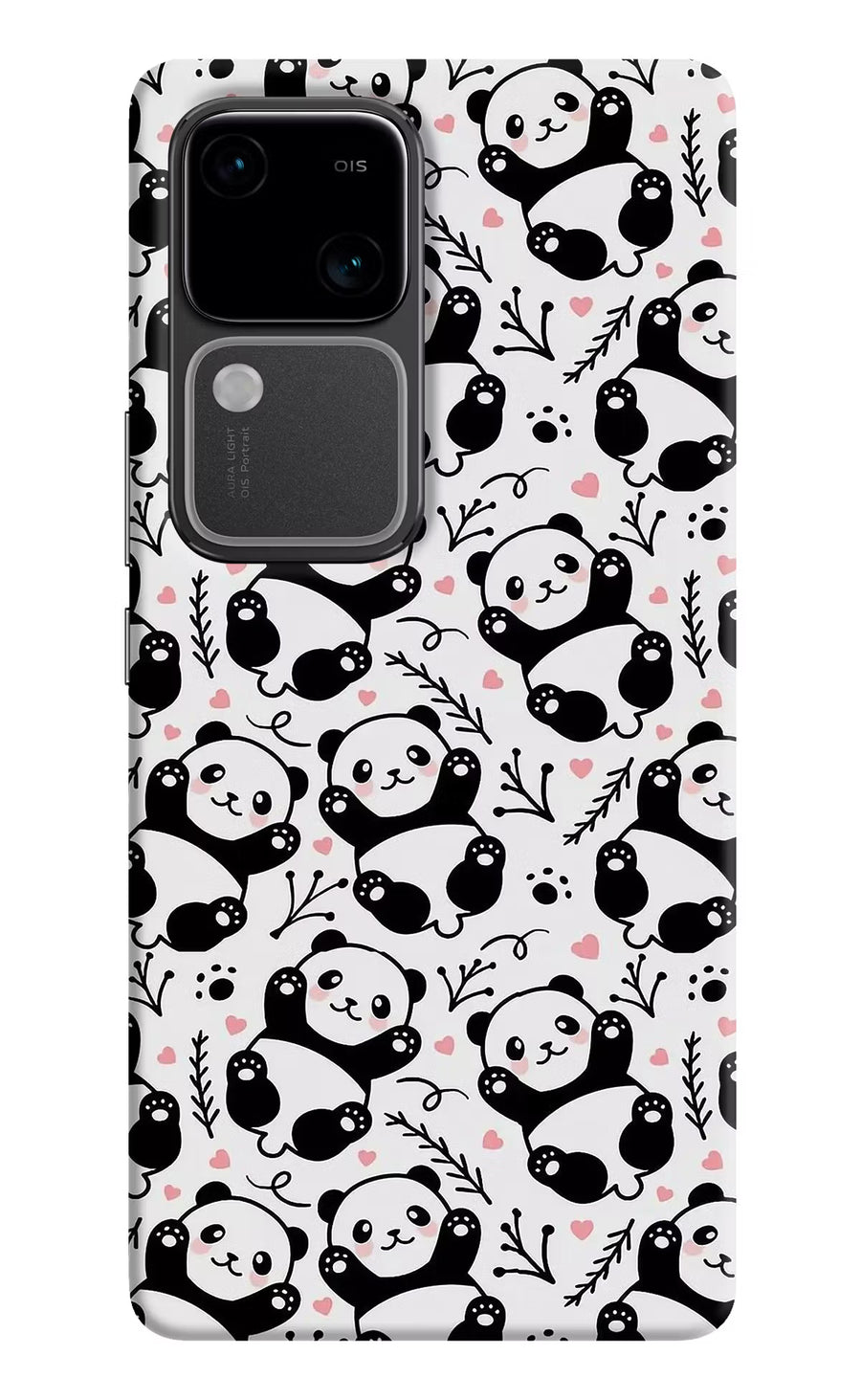 Cute Panda Vivo V30 5G Back Cover, Hard case