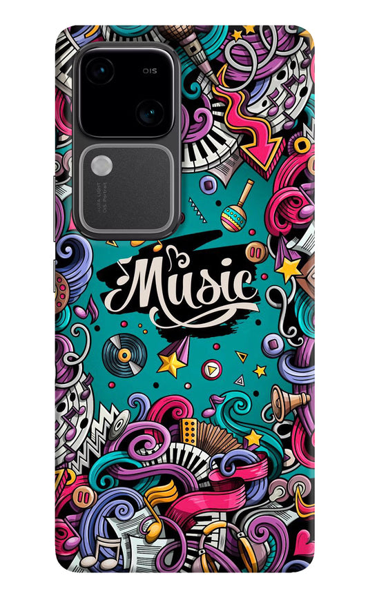 Music Graffiti Vivo V30 5G Hard Case Back Cover by Casekaro