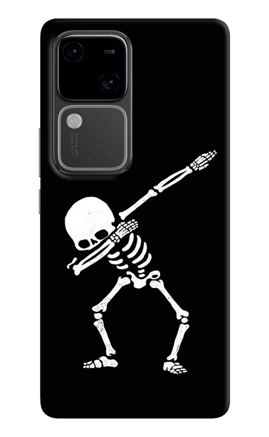 Dabbing Skeleton Art Vivo V30 5G Hard Case Back Cover by Casekaro
