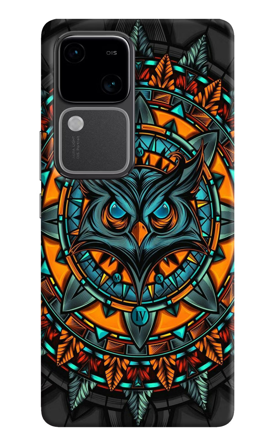 Angry Owl Art Vivo V30 5G Back Cover, Hard case