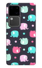 Elephants Vivo V30 5G Hard Case Back Cover by Casekaro